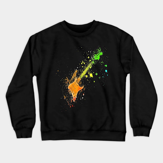 Electric Guitar Themed Crewneck Sweatshirt by mlleradrian